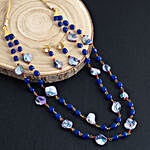 Navy Blue Mother of Pearl Layered Set