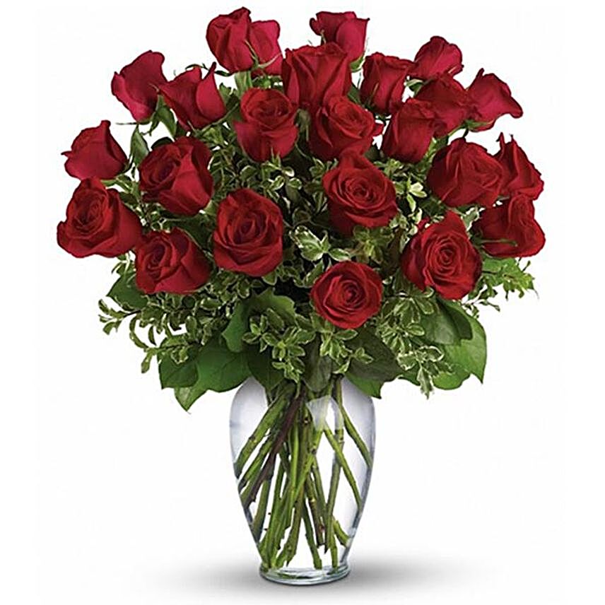 Beautifully Arranged 24 Red Roses