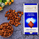 Almonds And Lindt Chocolate Combo