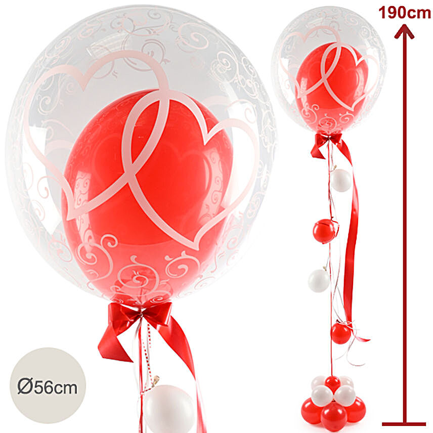 Romantic Hearts Giant Balloon