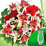 Flower Bouquet Karat with vase