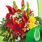 Flower Bouquet Symphonie with vase