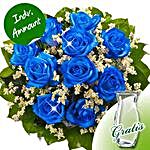 10 blue roses