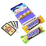 Sneh Leaf Om Rakhi With Snickers N Monopoly Game