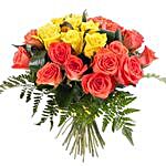 Yellow And Orange Roses Bunch