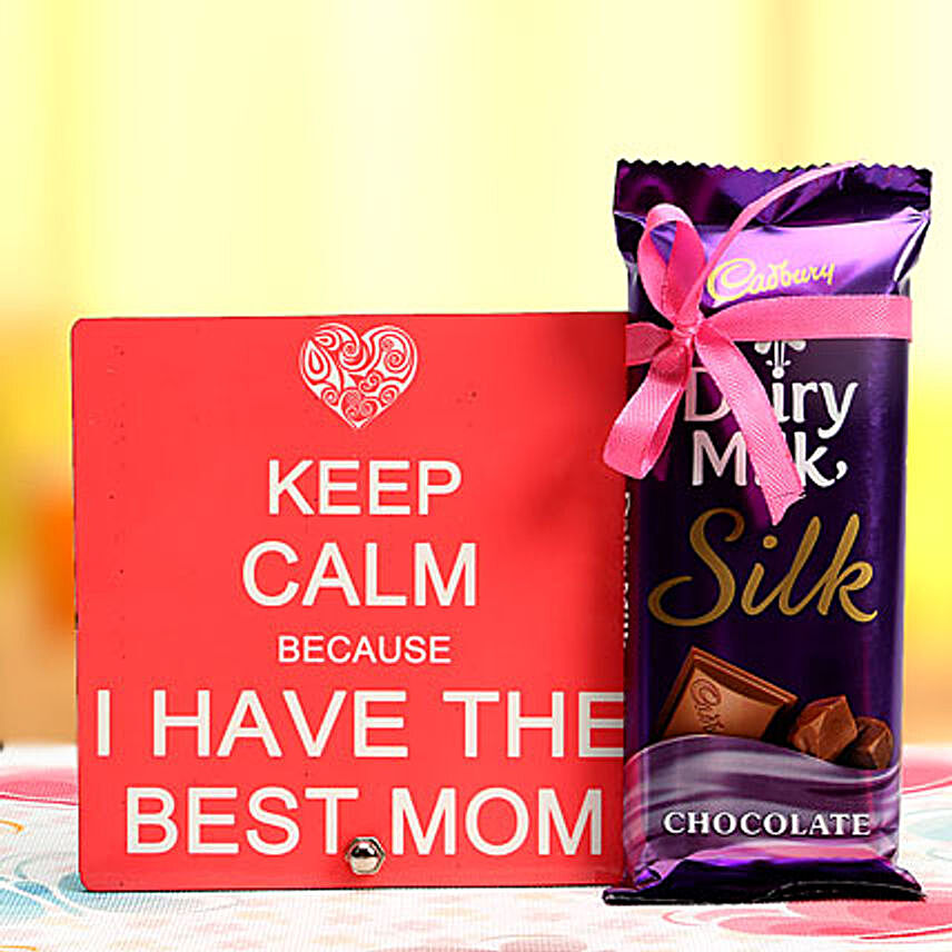 Best Mom Plaque and Chocolate