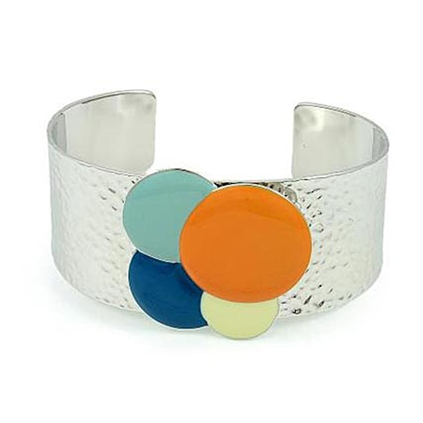 Colourful Silver Plated Exaggerate Chunky Bracelet