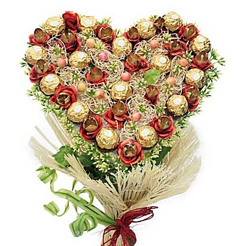 Heart Shaped Chocolate Bouquet