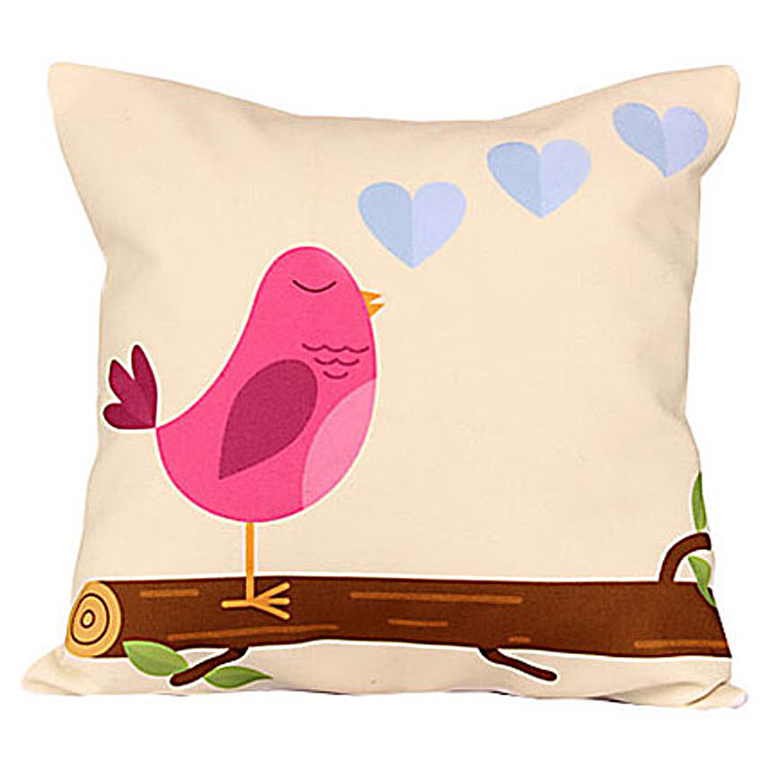 Pretty Pink Bird Cushion