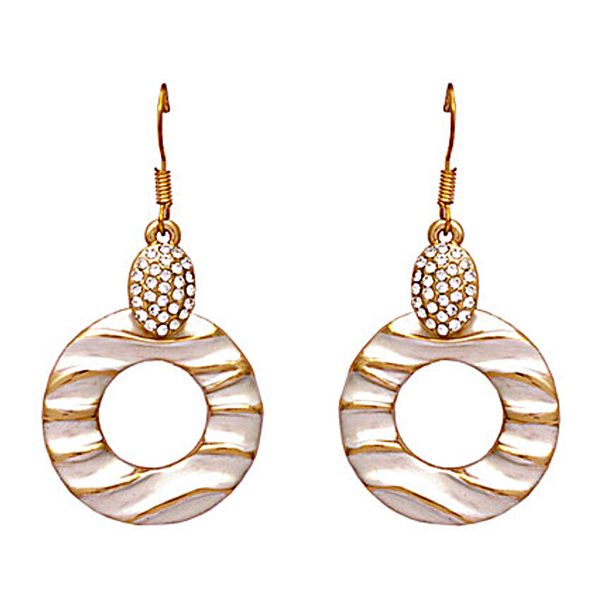 Silver Toned and Gold Plated Drop Earrings