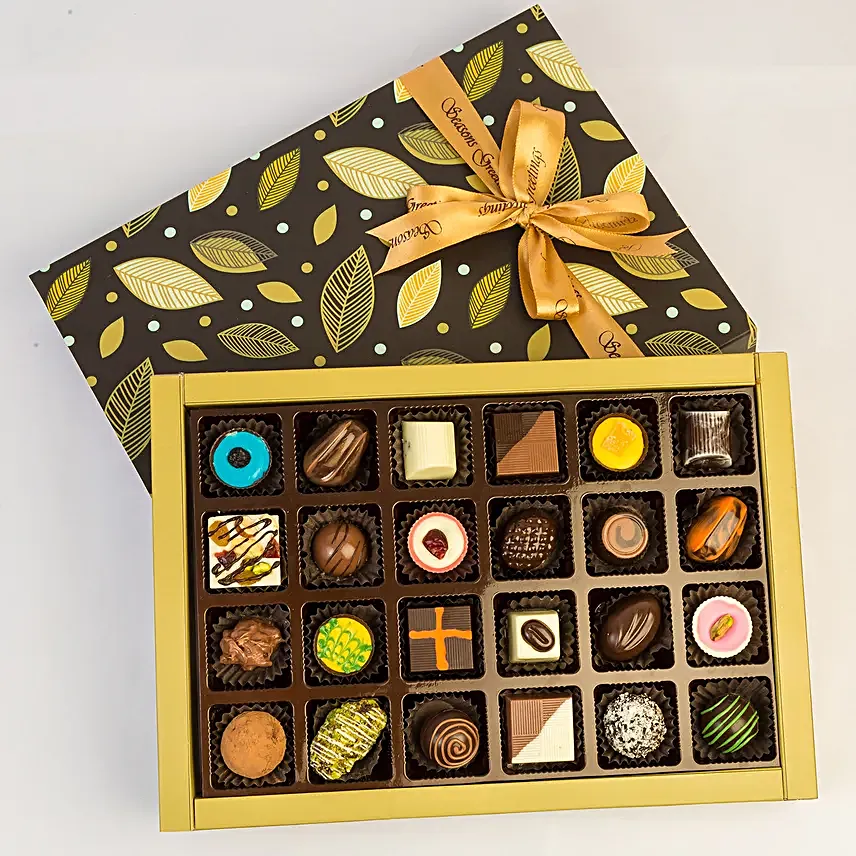 Designer Assorted Chocolates In Beautiful Box- 24 Pcs