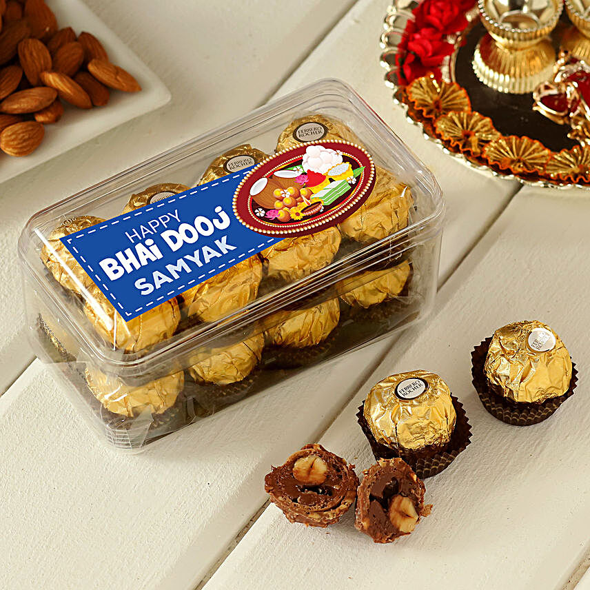 Sweet Bhai Dooj Personalised Ferrero Rocher Box