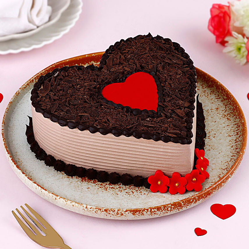Choco Heart Valentine's Cake- Eggless 1 Kg