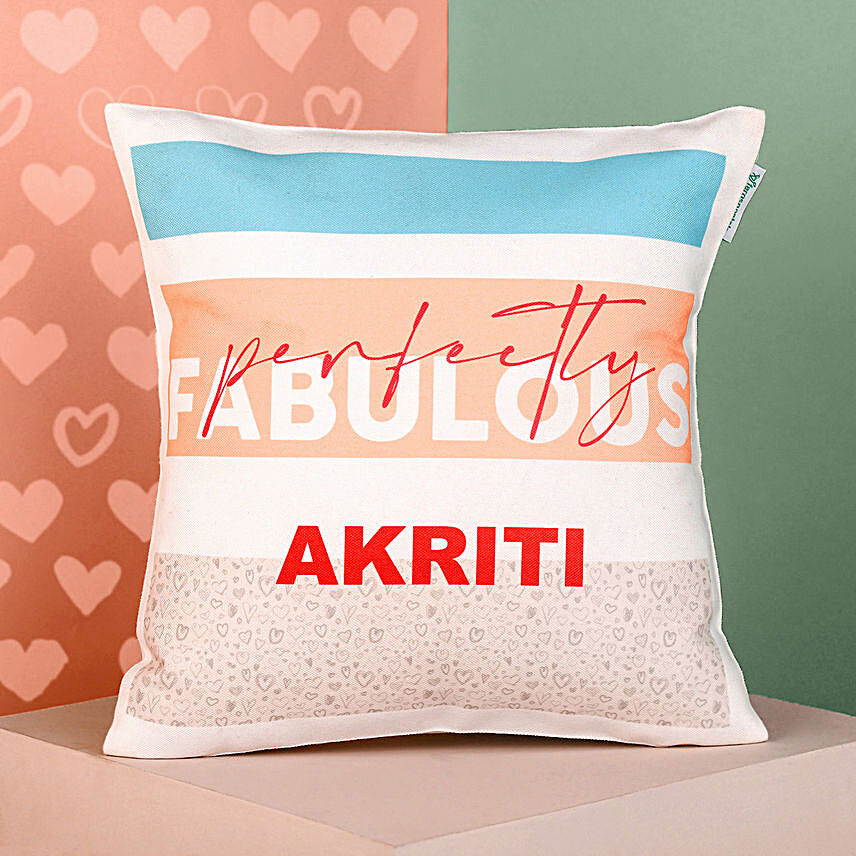 Personalised Perfectly Fabulous Cushion Hand Delivery