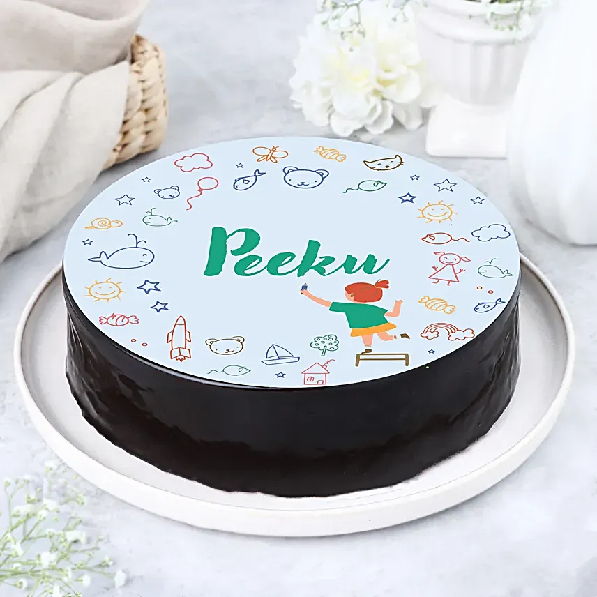 Personalised Blissful Chocolate Cake- Half Kg