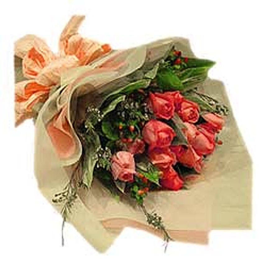 Bouquet of 12s Pink Roses MAL
