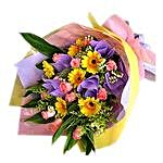 Bouquet of Yellow Gerberas n Pink Roses MAL