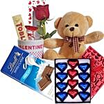 Teddy And Valentine Mug With Chocolates