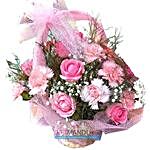 You Are My Beautiful Garden Pink Flowers Basket