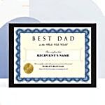 Personalized Name Print Certificate For Dad