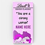 You Are A Strong Woman Printed Lindt Swiss White Chocolate Cover