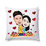 Caricature Couple Cushion