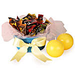 Jelly Candy N Candle In Basket