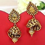 The Traditional Golden Jhumkas