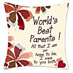 Worlds Best Parents cushion