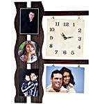 4 Photo Wooden Wall Clock