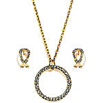 Lovely Style Disc Shape Gold Plated Jewelry Set