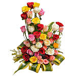 Colourful Roses Basket