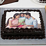 Happy Family Chocolate Photo Cake 2kg Eggless