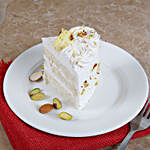Vanilla Flavored Pista Rasmalai Cake 2 kg Eggless