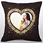 Blingy Heart Personalised LED Cushion