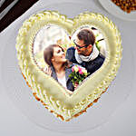 Heart Shaped Butterscotch Photo Cake 1kg
