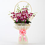 Elegant Purple Orchids Bouquet