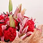 Oriental Lilies & Carnations Mixed Bouquet
