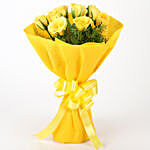 Yellow Roses Bouquet & Diyas