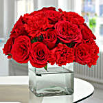 All Red Flower Vase Warm Wishes