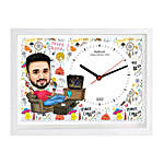 Chilling Me Caricature Wall Clock
