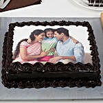 Happy Family Chocolate Photo Cake Half Kg Eggless