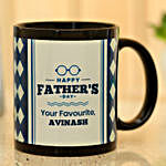 For Dad Personalised Black Mug