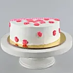 Cute Flowery Half Cake- 500 Gms