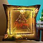 Yuletide Traditions Personalised LED Cushion