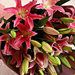 Pink Oriental Lily Bunch