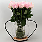 20 Aqua Roses Fishbowl Iron Stand
