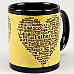 Happy Fathers Day Black Ceramic Mug