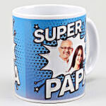 Personalised Super Papa White Mug Hand Delivery