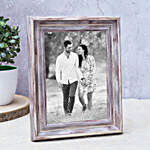 Personalised Grey Wooden Table Top Photo Frame